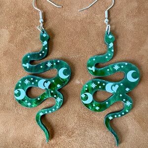 Earrings Snake 2.75” L